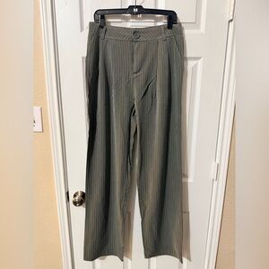 Fashion Nova Women's Grey Pinstripe Pants